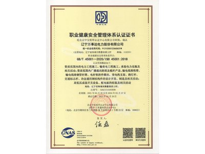 职业健康管理体系2021